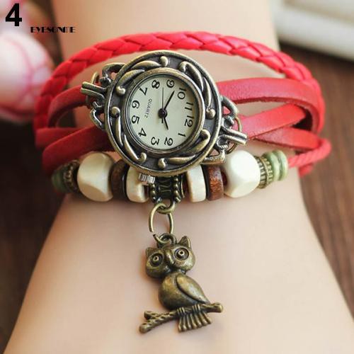 Giày Thể Thao EYe Thiết Kế Năng Động Hợp Thời Trang❀Đồng Hồ Dây Đeo Giả Da ĐíNh HạT Trang Trí HìNh Cú MèO Cho Nữ