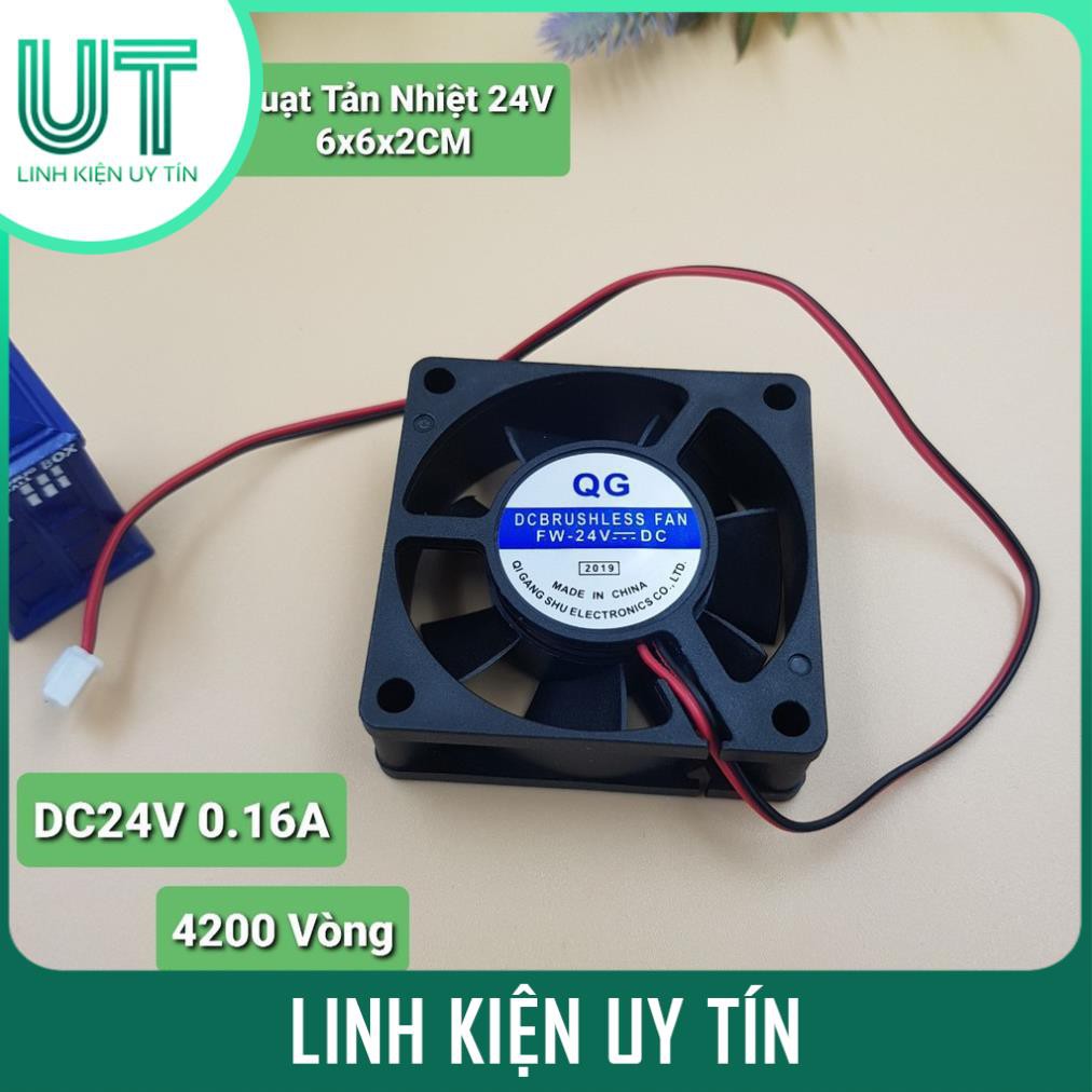 Quạt Tản Nhiệt 24V 6x6x2CM Vuông QG6020-24V