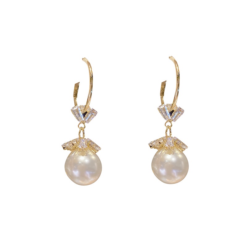 Khuyên Tai Nơ Đính Ngọc Trai Sang Trọng Cho Nữ