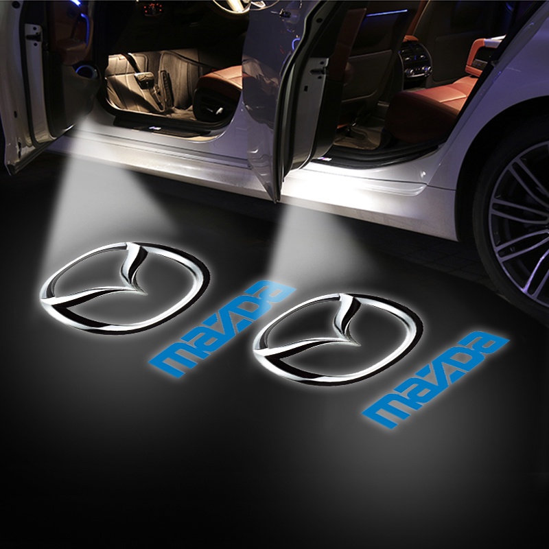 1 Đèn LED Chiếu Logo Gắn Cửa Xe Hơi Mazda 5 6 323 626 RX8 CX5 CX-4 MX3 MX5 Atenza Axela