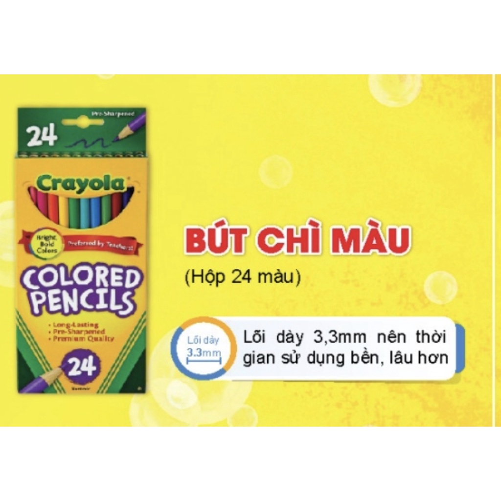 Hộp 24 cây chì màu Crayola - Colored Pencils (Hàng Nhập Khẩu)