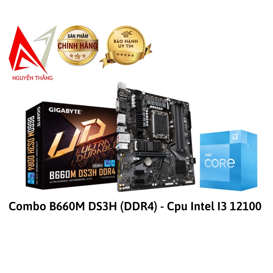 Combo Mainboard B660M PRO RS (DDR4) NEW CHÍNH HÃNG - Cpu Intel I5 12400F NEW