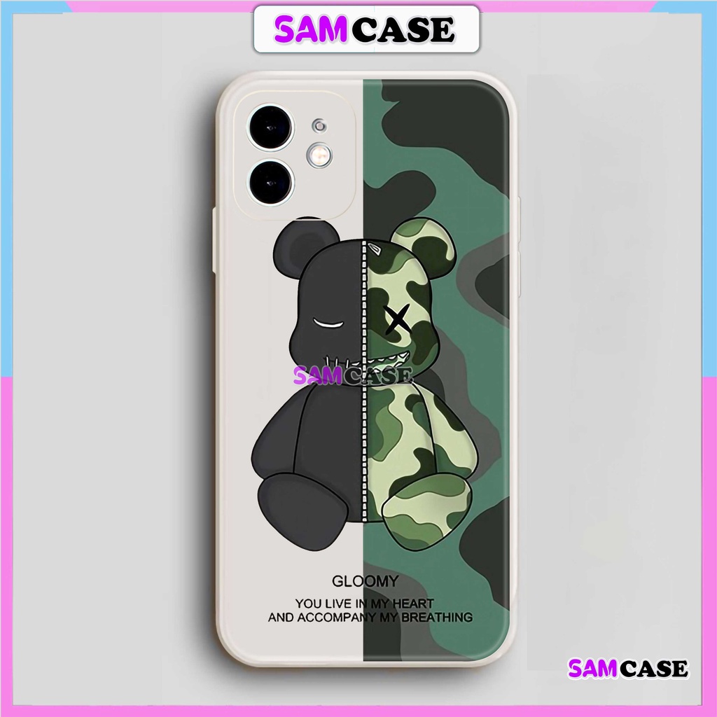 Ốp lưng iPhone 6/6s/7/8/X/XS/11/12/13/14 Pro Plus Max viền vuông chống sốc bảo vệ camera silicon mềm Hình Kaws17-1