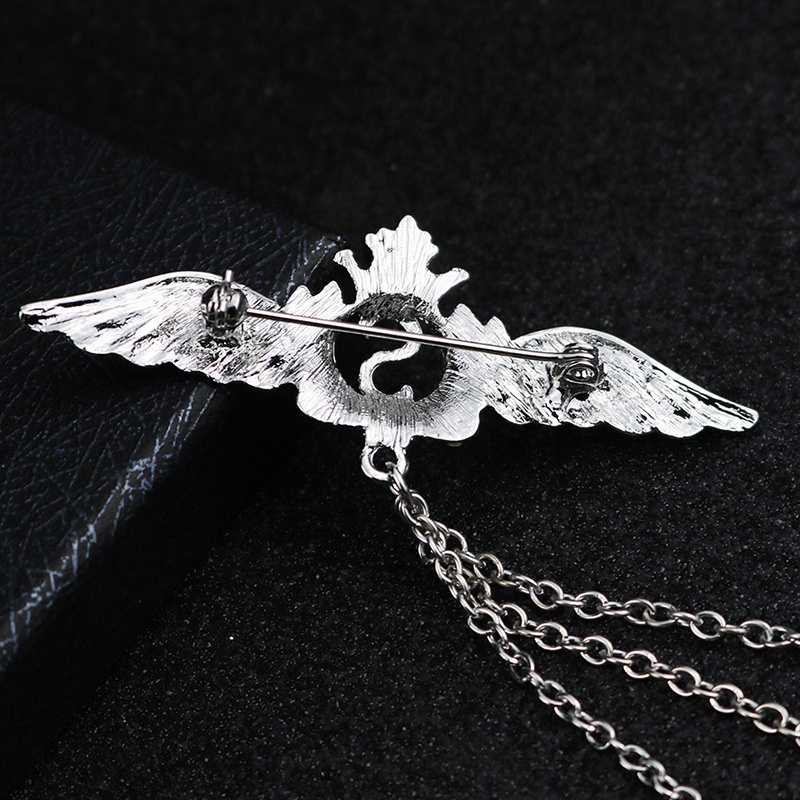 Ghim cài áo EFAN thiết kế ngôi sao năm cánh và đôi cánh phong các Anh Quốc thời trang dành cho cả nam và nữ