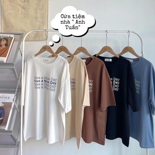 Áo thun/ áo phông Have a nice day tay lỡ unisex form rộng P02