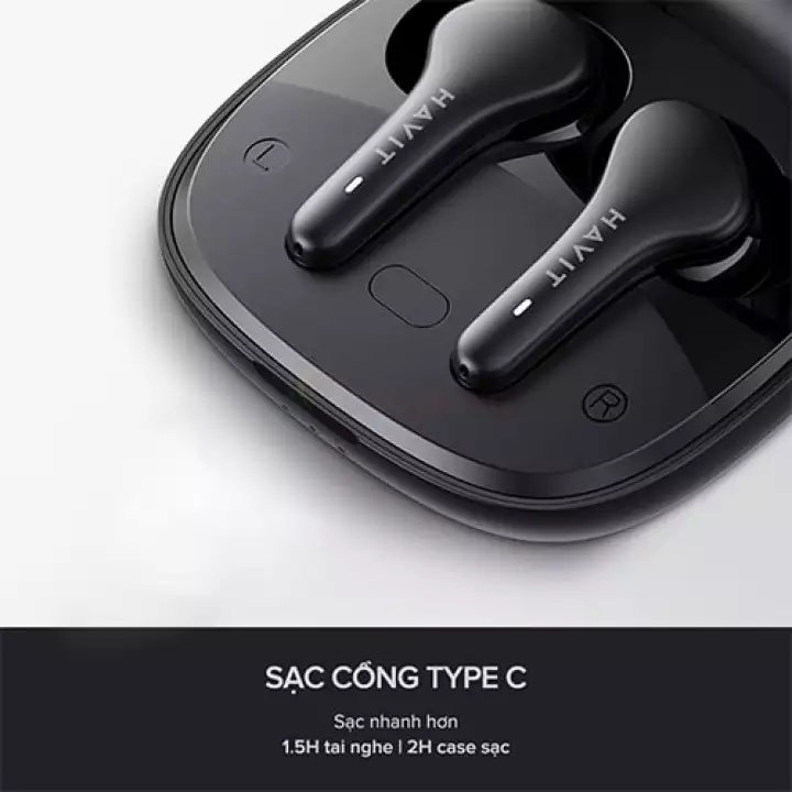 Tai nghe TWS Havit TW959, Bluetooth 5.1, Độ Trễ Tới 65ms, Nghe Độc Lập, Pin Tới 20H - BH 12 Tháng