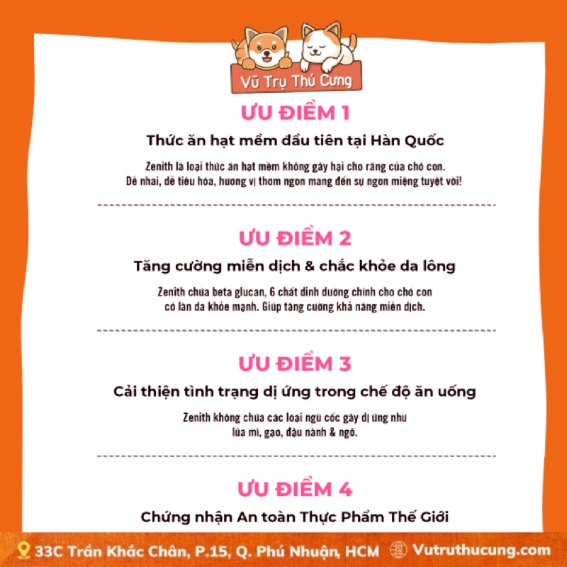 Hạt mềm Zenith Puppy dành cho chó con dưới 1 tuổi