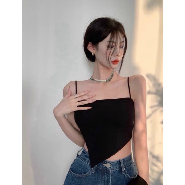 Áo bra yếm 2 dây cotton nội y xanh chất cực đẹp, sang chảnh, đồ lót