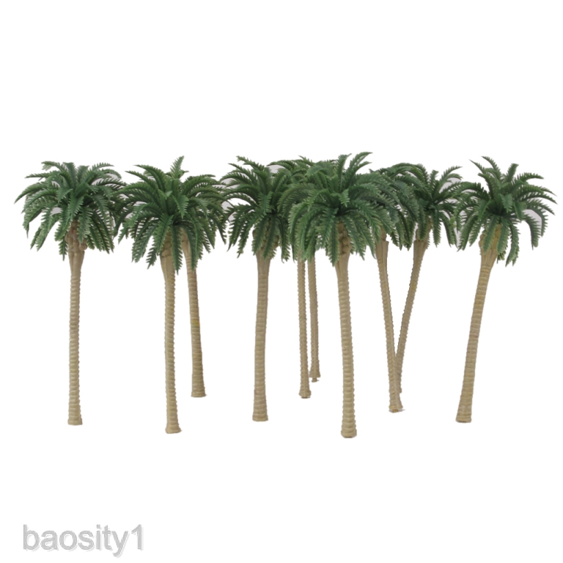 [Baosity1] Set 10 Mô Hình Cây Dừa Xanh 1 / 75 13cm