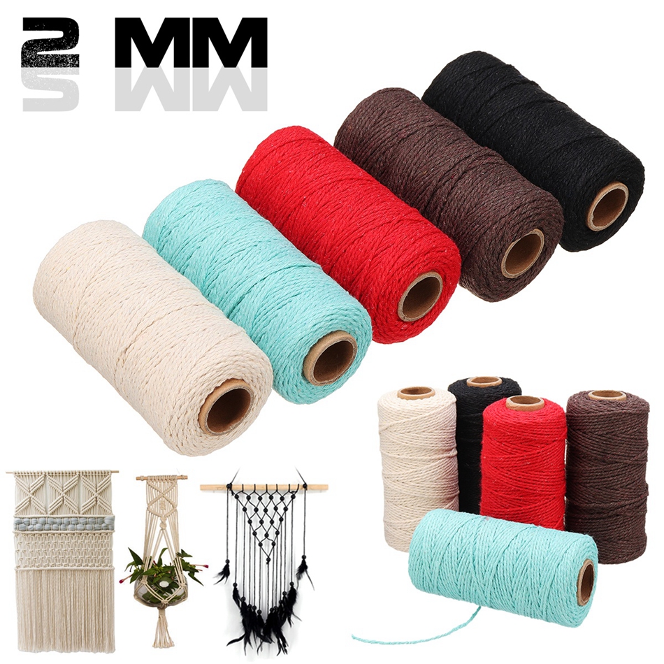 Cuộn Dây Cotton Màu Be 2mm 100M Dùng Làm Đồ Thủ Công