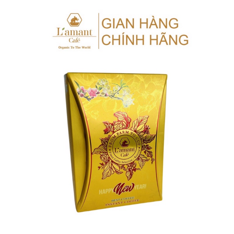 L'amant Cafe L ÉLÉGANT Coconut Cappuccino - Cà phê hòa tan vị Dừa phiên bản HAPPY NEW YEAR (Free Ship)