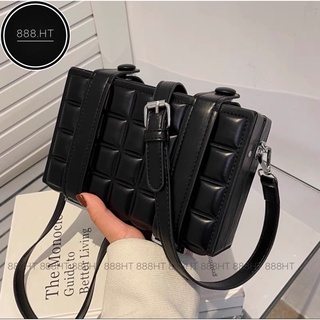 Túi đeo chéo nam nữ hộp chữ nhật màu đen unisex