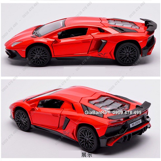 Xe Mô Hình Sắt Kiểu Dáng Aventador Sv - Tỉ Lệ 1:32 - Miniauto - 9750.4