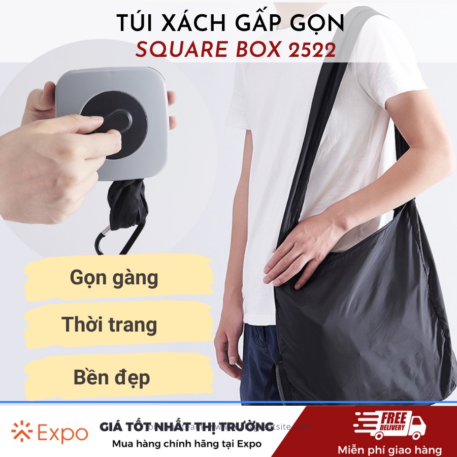 Túi thu gọn, túi gấp gọn du lịch tiện lợi SQUARE BOX 2522 Expo Official