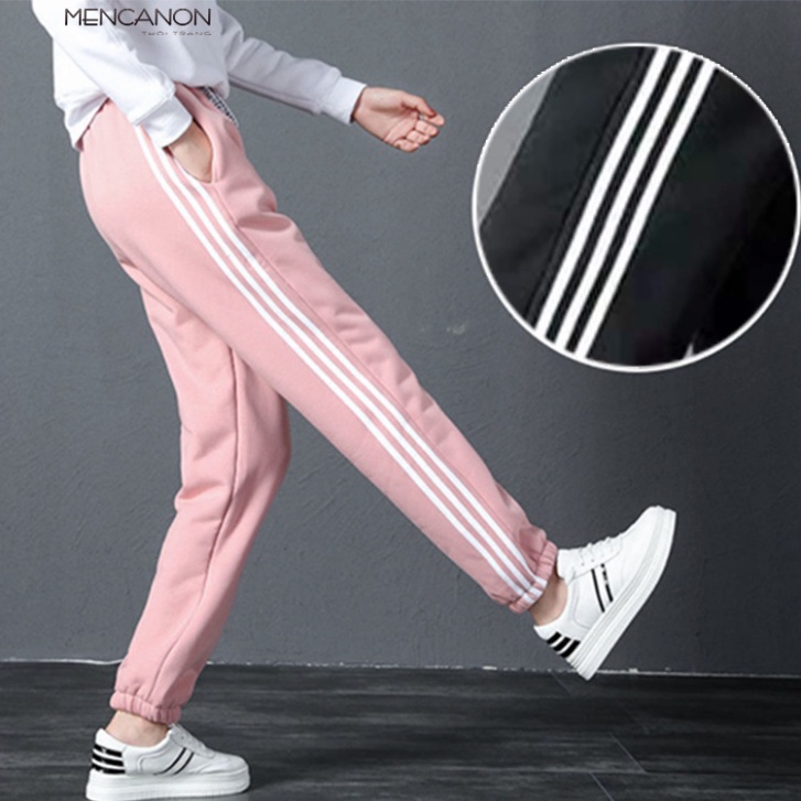 Quần thể thao nữ lót lông FREESHIPquần joggers nỉ nữ phong cách thể thao dễ phối đồ hàng Quảng Châu