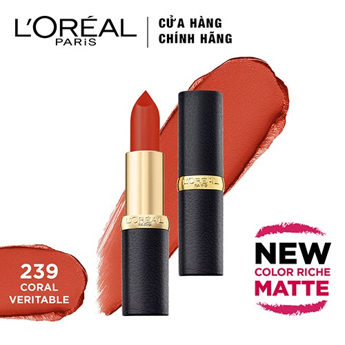 Son Li Mịn Moi L Oreal Paris Color Riche Matte 3 7g Tone Nude Shopee Việt Nam