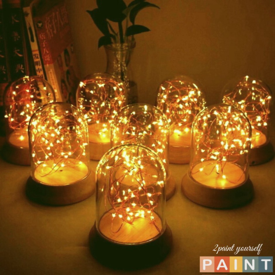 Dây đèn LED đom đóm, Đèn LED dây fairylight trang trí, dài 1m-2m decor trang trí nhà cửa