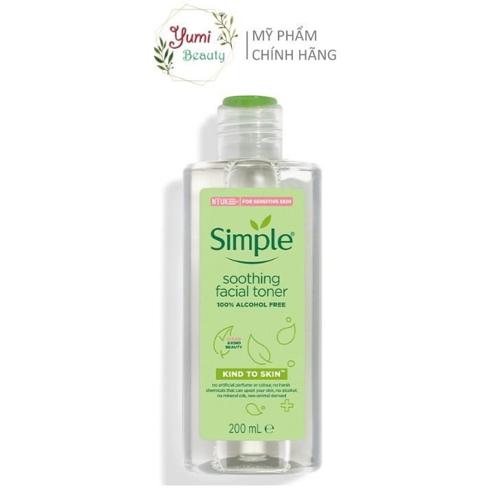 Nước hoa hồng Simple Soothing Facial Toner 200m