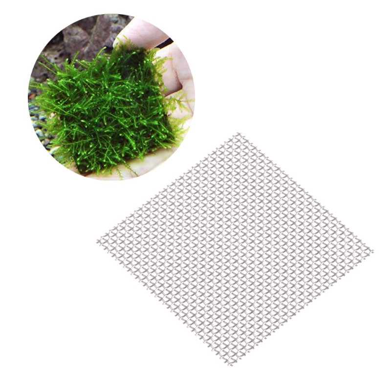 [KUKU] Aquarium Wire Mesh Pad Aquatic Moss Plants Stainless Steel Fish Tank Decoration