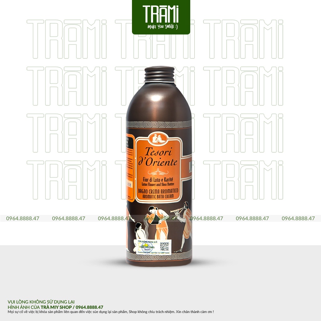 [CHÍNH HÃNG] Sữa Tắm Hương Nước Hoa Tesori d'Oriente - 500ml, Bí Quyết Dưỡng Da Từ Thiên Nhiên, Tặng Kèm Vòi.