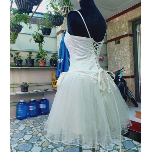 đầm phù dâu dáng ngắn có đính đá_ mặc dự tiệc