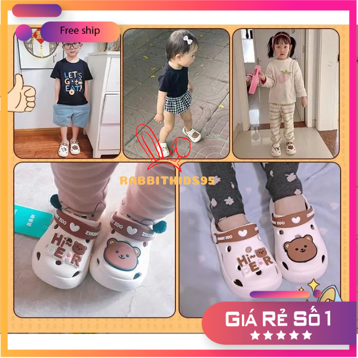 Dép sục Cross gấu cho bé,sục cho bé trai bé gái