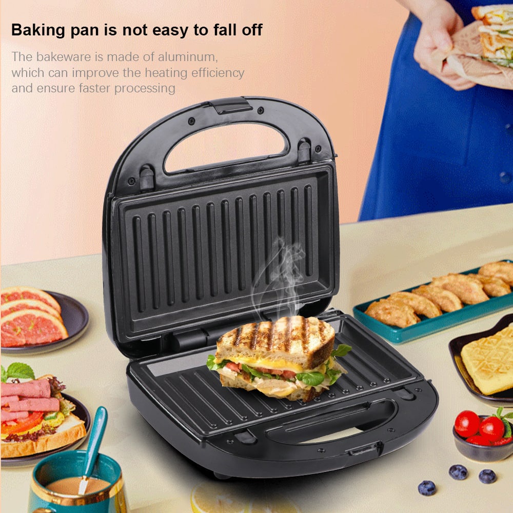 Máy kẹp bánh mì RAF 1200W LOẠI 3 KHAY nướng nhanh nóng, có thể tháo lắp được khay nướng RAF-213 - LOẠI 3 KHAY