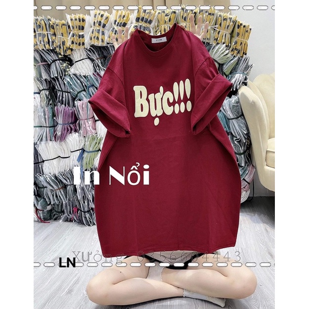 Áo thun tay lỡ BỰC !!! in ngực BIGOMALL - Áo phông nam nữ unisex freesize form rộng 65kg basic tshirt localbrand ulzzang