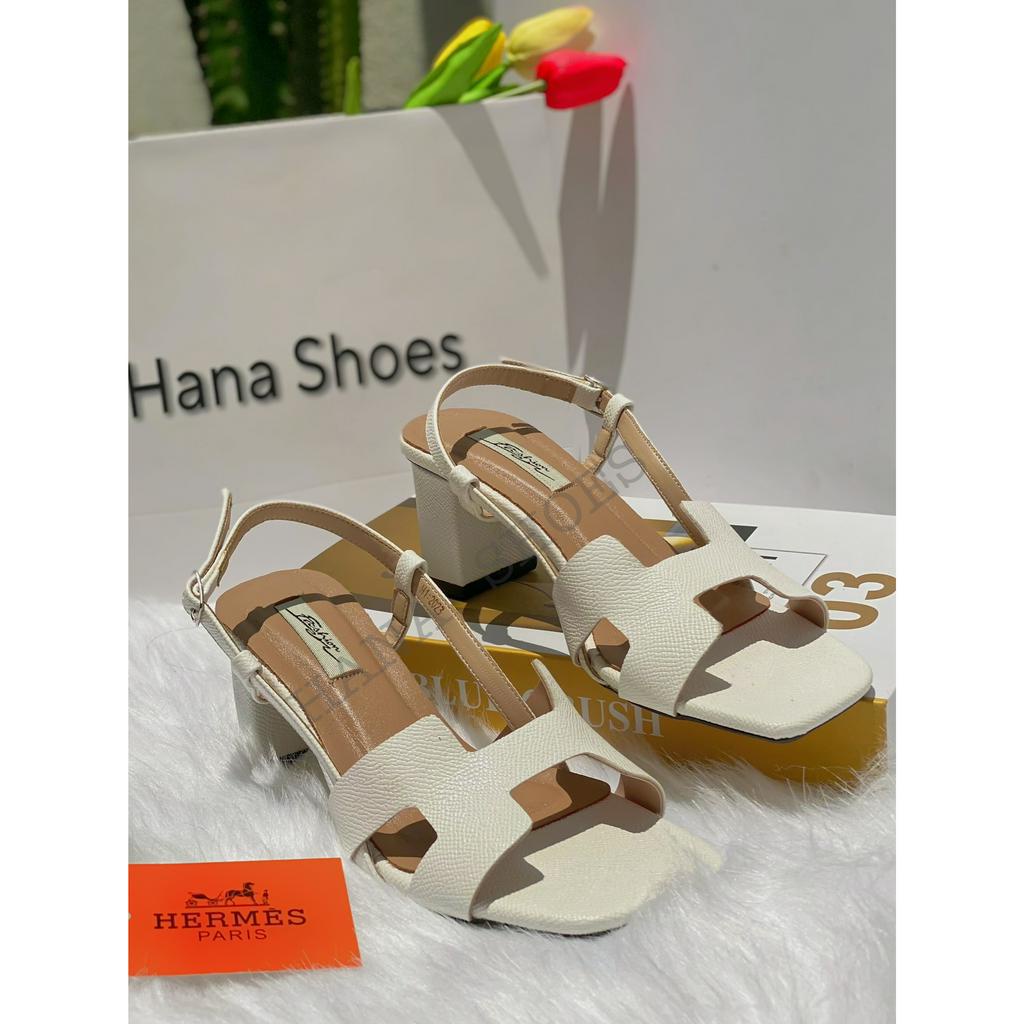 Sandal gót H-M cao cấp 5 cm chuẩn da H-M
