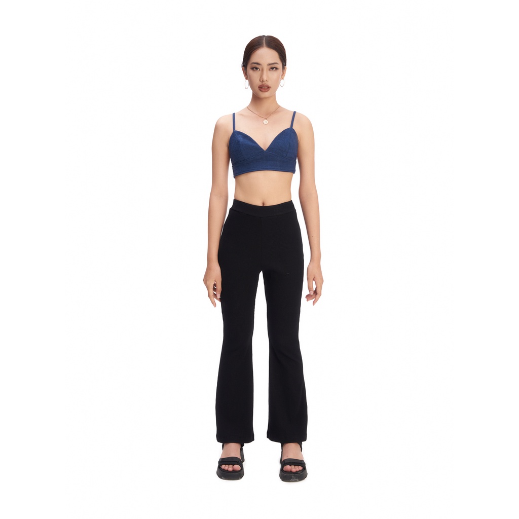 Áo bra dây mảnh có nút cài, là min - DARK BLUE BRA TOP