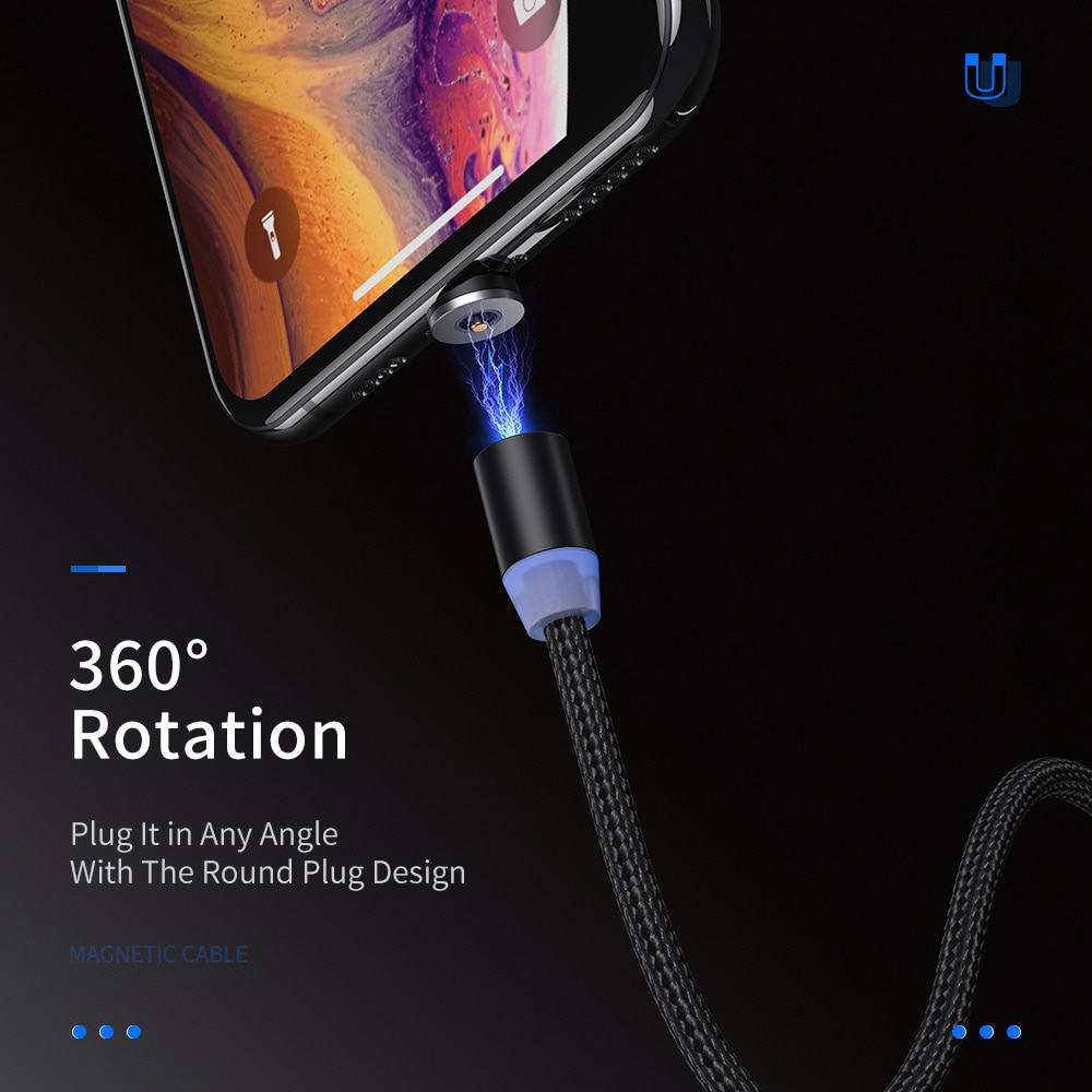 Cáp sạc nam châm đầu USB Type C cho điện thoại Huawei Samsung