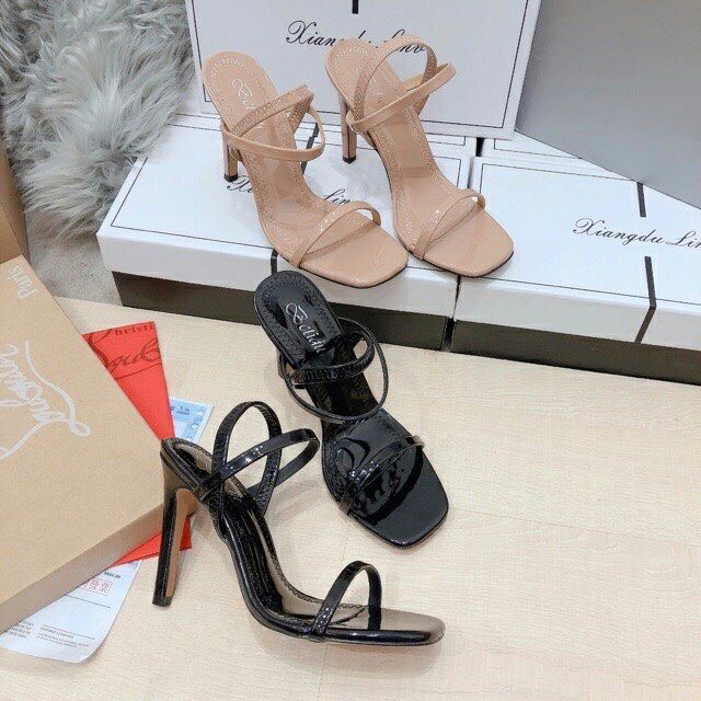 Sandal quai mảnh gót 7cm