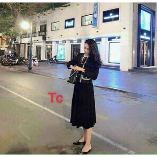 Chân váy nữ, chân váy dáng dài dập ly mặc siêu xinh