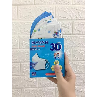 Khẩu trang cao cấp Mayan 3D trẻ em hộp 10 chiếc