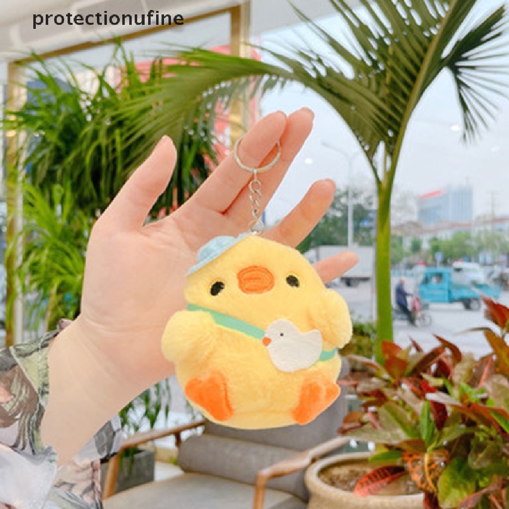 Móc khóa hình chú gà nhồi bông xinh xắn dễ thương