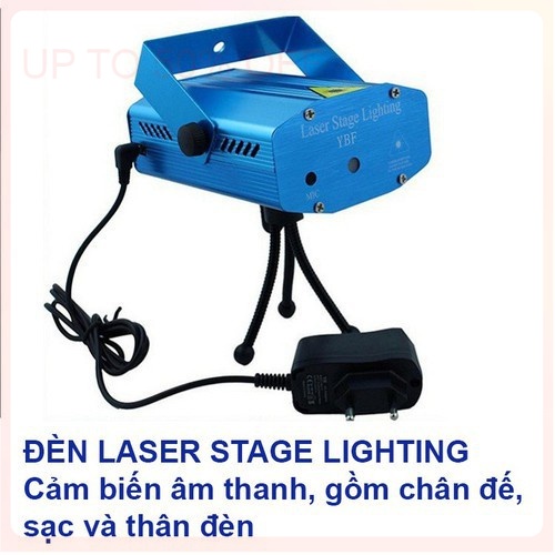 Đèn Vũ Trường Chiếu Laser Cảm Biến Âm Thanh, nháy theo nhạc ánh sáng nét trang trí đèn sân khấu DJ tại nhà, bar nhà hàng