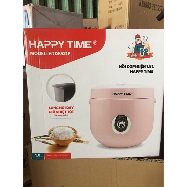 [Mã ELHADEV giảm 4% đơn 300K] Nồi cơm điện Sunhouse HappyTime 8521P 1,8L