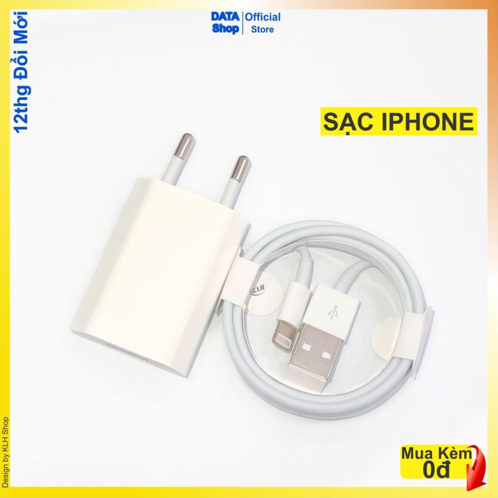 Bộ củ dây cáp sạc nhanh dùng cho các loại iphone Ipad Ipod không kén máy, cóc sạt dài 18A dây dài 1m