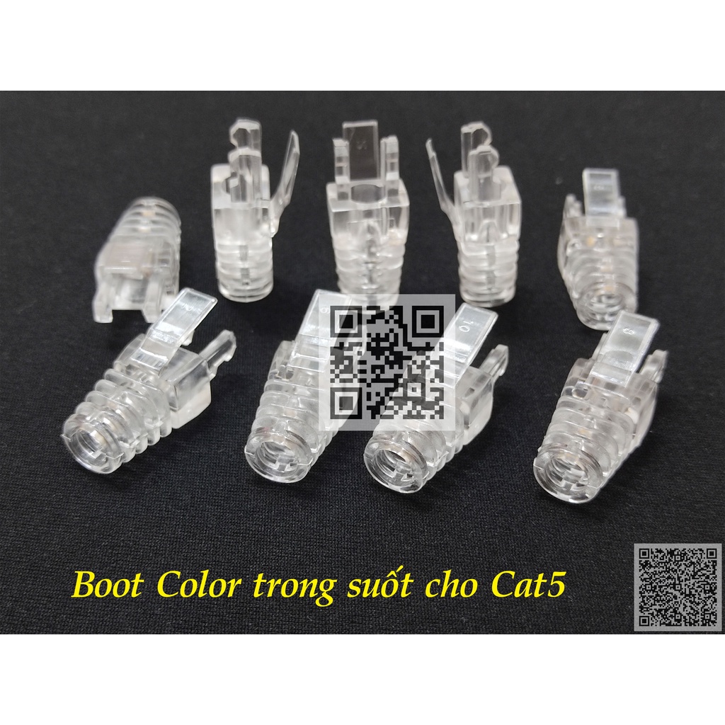 Đầu chụp mạng trong suốt RJ45  dùng cho cáp mạng Cat5