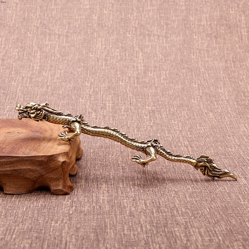 Yueying Archaize Giá Đựng Bút Bằng Đồng Nguyên Chất Có Vị Trí Hình Rồng Hoàng Đạo Nhỏ Nhắn Trang Trí Nhà Cửa