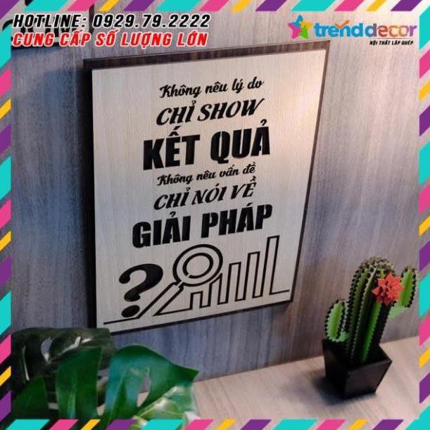 [GIÁ GÔC] Tranh treo tường Gỗ trang trí phòng tạo động lực - Không nên lý do, chỉ show kết quả TRENDDECOR.VN