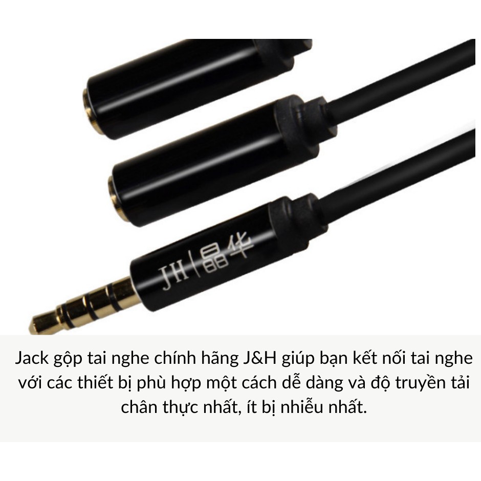 Cable gộp audio và mic ra 3.5 hàng chính hãng bảo hành 12 tháng