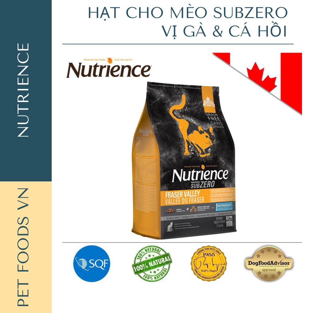 Hạt cho mèo NUTRIENCE Subzero Cat 2kg vị Gà, Cá Hồi &amp; Cá Trích