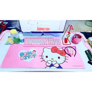 Bàn di chuột Hello Kitty màu hồng siêu dễ thương full size 30*80 cm