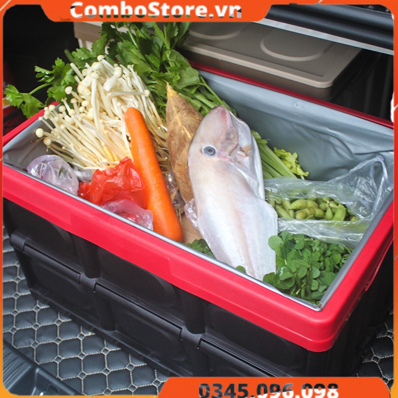 Thùng đựng đồ ô tô xe hơi - thùng đựng đồ gấp gọn đa năng 56 lít - loại trung cấp