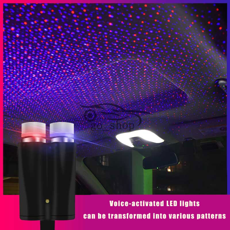 Đèn LED Chiếu Tạo Hiệu Ứng Bầu Trời Đầy Sao Âm Nhạc Trên Nóc Xe Hơi Điều Khiển Bằng