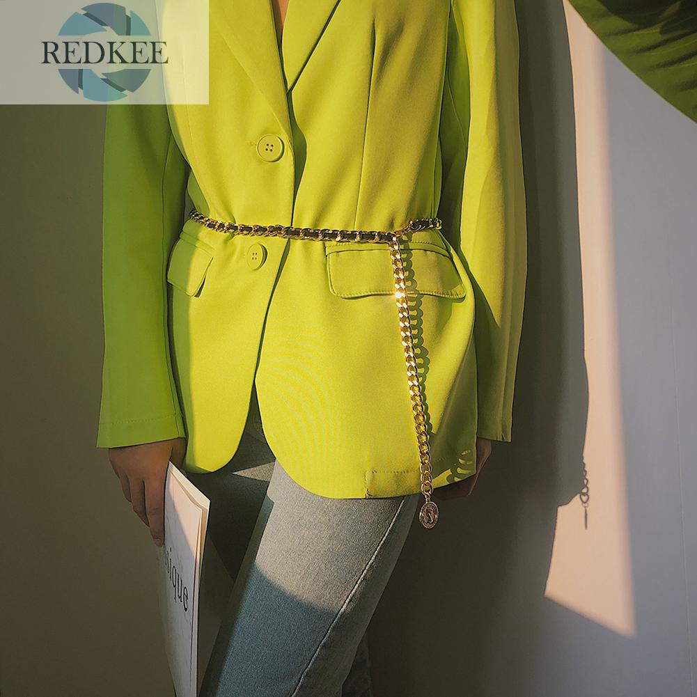 Thắt Lưng Nhiều Lớp Phối Đồng Xu Phong Cách Cổ Điển Thời Trang Cho Nữ