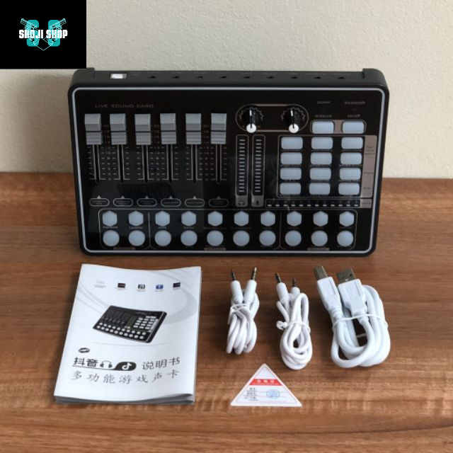 Thiết bị thu âm livestream hát karaoke online sound card H9 có bluetooth để lấy nhạc + 12 Tháng BH