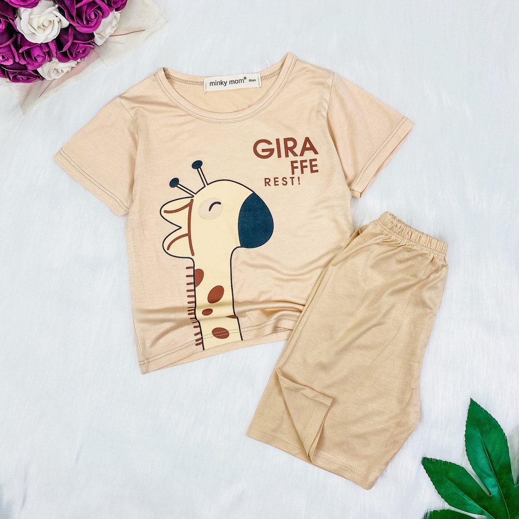 [BÉ 20-30kg] Bộ cộc tay minkymom thun lạnh bé trai bé gái BABYSHARK size BBS