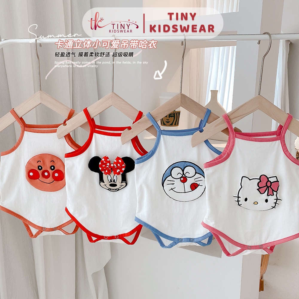 Bộ Body Chip 2 Dây Bé Gái, Áo Liền Quần Hoạt Hình Đáng Yêu Cho Bé Gái Từ 4-12kg [GB33]